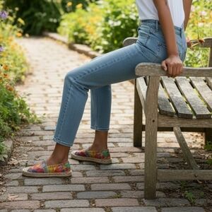 Multicolor Dragonfly Espadrille Slip-Ons - Women